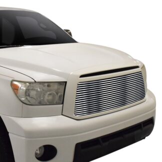 GR20HFG55C Silver Hairline Finish Horizontal Billet Grille | 2010-2013 Toyota Tundra 1 PC Without Logo Show (MAIN UPPER)