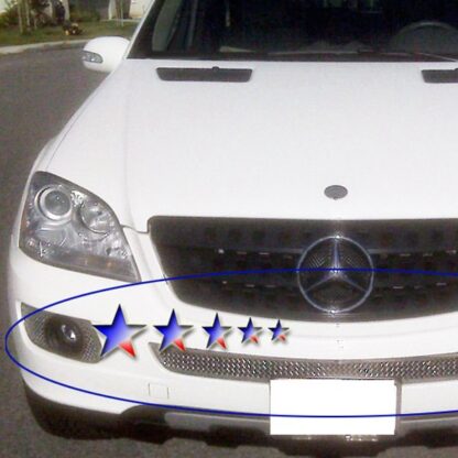 Chrome Polished Wire Mesh Grille 2006-2008 Mercedes-Benz ML500  Lower Bumper Not For Oval Fog light