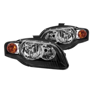 ( OE ) Audi A4 06-08 (Halogen Only Does not fit HID models ) OEM Style Headlights – Low Beam-H7(Included) ; High Beam-H7(Included) ; Signal-PY21W(Included) – Black