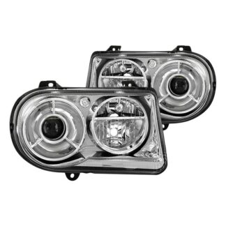 ( OE ) Chrysler 300C with Halogen Projection Style only 05-10 (Does Not Fit 300 or SRT-8 Models that use either Non Projection Halogen or HID Xenon Version) Headlights – Chrome