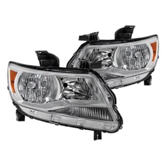 ( POE ) Chevy Colorado 2015-2017 Halogen Models Only ( Don‘t fit Xenon HID and Projector Models ) OEM Style Headlight – Low Beam-H11(Included) ; High Beam-HB3(Included) ; Signal-7444NA(Not Included) – Chrome