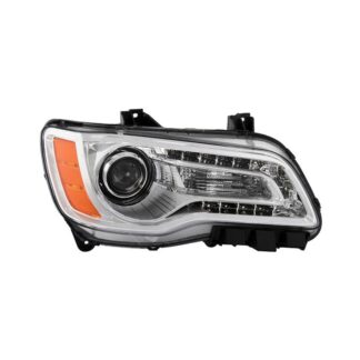( OE ) Chrysler 300 Halogen Only 2011-2014 (Won‘t Fit HID Models ) Chrome Bezel Passenger Side Headlight - Low Beam-9012(Included) ; High Beam-9012(Included) ; Signal-PSY24W(Not Included) - OEM Right