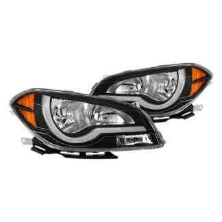 ( Akkon ) Chevy Malibu 2008-2012 DRl LED Light Bar Headlights - Low Beam-H11(Included) ; High Beam-H9(Included) ; Signal-4157NA(Included) - Black