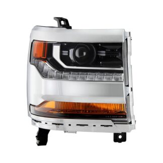 ( POE ) Chevy Silverado 1500 2016-2018 Xenon HID Models Only ( Do Not Fit 2500HD 3500HD and Factory LED Headlight Models ) OEM Style Passenger Side Headlight - Low Beam-D5S(Not Included) ; High Beam-D5S(Not Included) ; Signal-7443(Not included) - Right