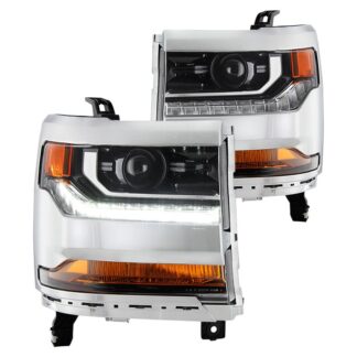 ( POE ) Chevy Silverado 1500 16-18 Xenon HID Models Only ( Do Not Fit 2500HD 3500HD and Factory LED Headlight Models ) OEM Style Headlight - Low Beam-D5S(Not Included) ; High Beam-D5S(Not Included) ; Signal-7443(Included) - OE SET