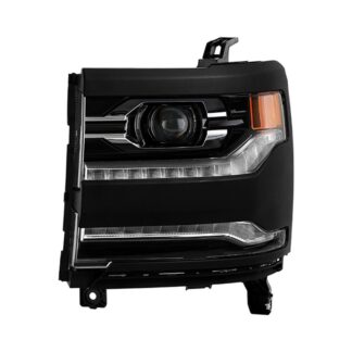 ( POE ) Chevy Silverado 1500 16-18 Full LED Models Only Driver Side Headlight – OE Black Left