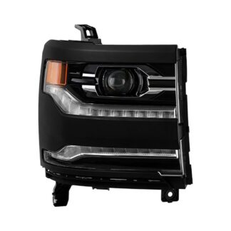( POE ) Chevy Silverado 1500 16-18 Full LED Models Only Passenger Side Headlight - OE Black Right