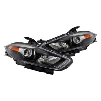 ( Akkon ) Dodge Dart 13-16 Halogen Only (Don‘t Fit HID models ) OE Style Headlights - Low Beam-H9(Included) ; High Beam-H9(Included) ; Signal-7440A(Included) - Black