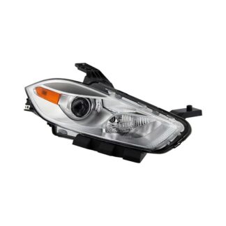 ( OE ) Dodge Dart 13-16 Halogen Only ( Not Fit HID models ) Passenger Side Projector Headlight - Low Beam-9102(Not Included) ; High Beam-9012(Not Included) ; Signal-7443NA(Included) - OE Chrome Right