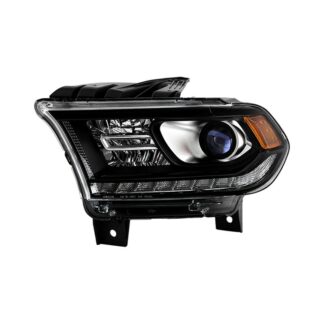 ( OE ) Dodge Durango 2016-2020 Halogen with DRL LED Models Only  ( Do Not Fit Xenon HID Models ) OEM Style Driver Side Headlight – Left – Low Beam-HB3(Not Included) – High Beam-HB3(Not Included) – Signal-3157NA(Not Included) – Black