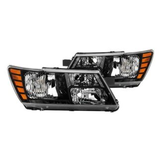 ( OE ) Dodge Journey 2009-2018 with Black Trim OEM Style Headlights – Low Beam-HB4(Not Included) ; High Beam-HB3(Not Included) ; 3757A(Not Included) Left and Right