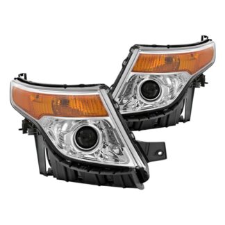 ( OE ) Ford Explorer 2011-2015 Halogen Models Only ( Don‘t Fit Xenon HID Models ) OEM Style Headlights - Chrome