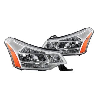 ( POE ) Ford Focus 08-11 2/4Dr Crystal Headlights - Low Beam-H13(Not Included) ; High Beam-H13(Not Included) ; Signal-3757A(Included) - OE SET