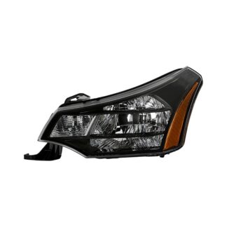 ( POE ) Ford Focus 08-11 2/4Dr OE Black Housing Headlights - Low Beam-H13(Not Included) ; High Beam-H13(Not Included) ; Signal-3157(Included) - Left