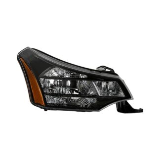 ( POE ) Ford Focus 08-11 2/4Dr OE Black Housing Headlights - Low Beam-H13(Not Included) ; High Beam-H13(Not Included) ; Signal-3157(Included) - Right