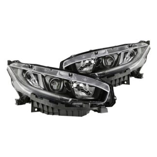 ( OE ) Honda Civic 16-20 Halogen Models ( Don‘t Fit Xenon HID and LED Models ) Projector Headlight - Low Beam-H11(Included) ; High Beam-HB3(Included) ; Signal-7444NA(Included) - OE Black