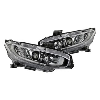 ( OE ) Honda Civic 16-20 Halogen Models ( Don‘t Fit Xenon HID and LED Models ) Projector Headlight - Low Beam-H11(Not Included) ; High Beam-HB3(Not Included) ; Signal-7440A(Not Included) - OE Chrome