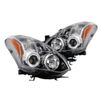( OE ) Nissan Altima Coupe 2010-2013 Halogen Only ( Do not fit HID Models ) OEM Style Headlights - Low Beam-H11(Not Included) ; High Beam-H9(Not Included) ; Signal-7444NA(Included) - Chrome