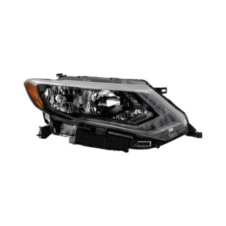 ( OE ) Nissan Rogue 17-19 w/LED DRL Halogen Headlights -  Low Beam-H11(Included) ; High Beam-H9(Included) ; Signal-7444NA(Included) - OE Right