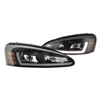 Pontiac Grand Prix 04-08 Crystal Headlights – Light Bar DRL – Black – Low Beam – HB4(Included) ; High Beam – HB3(Included)