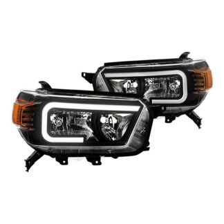 Toyota 4Runner 2010-2013 LED Light Bar Headlights – Low Beam-H11(Not Included) ; High Beam-HB3(Not Included) – Black