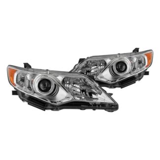 ( OE ) Toyota Camry 2012-2014 Halogen OEM Style Headlights – Low Beam-H11(Not Included) ; High Beam-9005(Not Included) ; 7444NA(Not Included) – Chrome