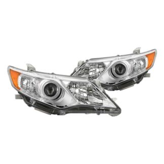 ( OE ) Toyota Camry 12-14 LE XLE Hybrid Halogen Headlight - Low Beam-H11(Not Included) ; High Beam-9005(Not Included) ; Signal-7444NA(Not Included) - OE Chrome