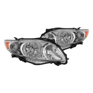 ( OE ) Toyota Corolla 2009-2010 OEM Style Headlights - Low Beam-9006(Not Included) ; High Beam-9006(Not Included) ; Signal-3457A(Not Included) - Chrome