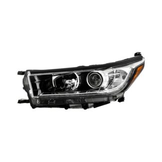 ( OE ) Toyota Highlander 17-19 (SE) w/LED DRL Halogen Headlight - Low Beam-H11(Included) ; High Beam-HB3(Included) ; Signal-7444(Included) - OE Black Left
