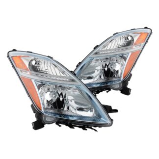 ( Akkon ) Toyota Prius Halogen Models Only 06-09 ( Do Not Fit HID Models ) ( Do Not Fit Models Built Before 11/06/06 ) OEM Style Headlight - Low Beam-9003(Not Included) ; High Beam-9003(Included) ; Signal-7440A(Not Included) - Chrome