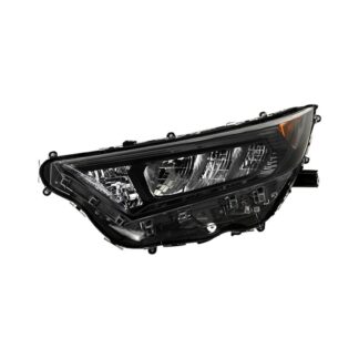 ( OE ) Toyota RAV4 19-20 Driver Side Black Bezel LED Headlights (Not Fit Hybrid) - Low Beam-LED ; High Beam-LED ; Signal-7444NA(Included) -  OE Left