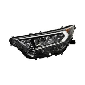( OE ) Toyota RAV4 19-20 Driver Side Chrome Bezel LED Headlights (Not Fit Hybrid) - Low Beam-LED ; High Beam-LED ; Signal-7444NA(Included) - OE Left