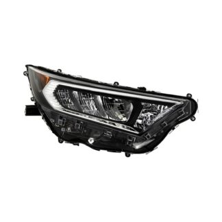 ( OE ) Toyota RAV4 19-20 Passenger Side Chrome Bezel LED Headlights (Not Fit Hybrid) - Low Beam-LED ; High Beam-LED ; Signal-7444NA(Included) - OEM Right