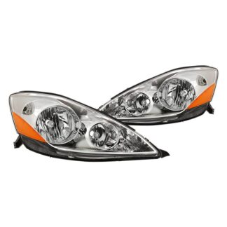 ( Akkon ) Toyota Sienna Halogen Models Only 2006-2010 ( Don‘t Fit HID Models ) OEM Style Headlights – Low Beam-H7(Not Included) ; High Beam-HB3(Not Included) ; Signal-3457A(Included) – Chrome