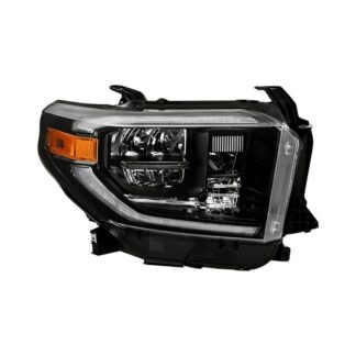 ( OE ) Toyota Tundra 18-20 (Fit LED Headlights Model only) OEM Style Headlights - Low Beam-LED ; High Beam-LED ; Signal-7444NA(Included) - Black Right