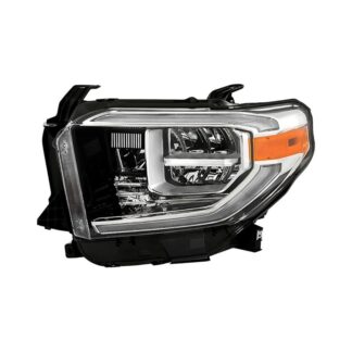 ( OE ) Toyota Tundra 18-20 (Fit LED Headlights Model only) OEM Style Headlights - Low Beam-LED ; High Beam-LED ; Signal-7444NA(Included) - Chrome Left