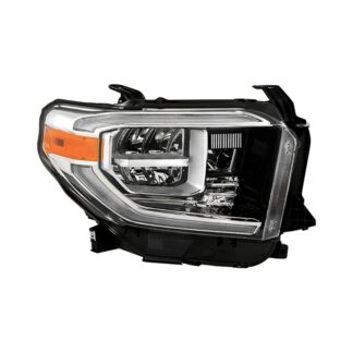 ( OE ) Toyota Tundra 18-20 (Fit LED Headlights Model only) OEM Style Headlights - Low Beam-LED ; High Beam-LED ; Signal-7444NA(Included) - Chrome Right