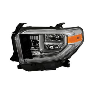 ( OE ) Toyota Tundra 18-20 (Fit LED Headlights Model only) OEM Style Headlights - Low Beam-LED ; High Beam-LED ; Signal-7444NA(Included) - Smoke Left