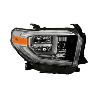 ( OE ) Toyota Tundra 18-20 (Fit LED Headlights Model only) OEM Style Headlights - Low Beam-LED ; High Beam-LED ; Signal-7444NA(Included) - Smoke Right