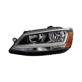 ( OE ) VW Jetta 17-18 w/LED DRL only Halogen Headlights - Low Beam-H7(Not Included) ; High Beam-H7(Not Included) ; Signal-1156A(Not Included) - OE Left