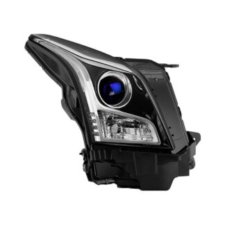 ( POE ) Cadillac ATS 13-18 Passenger Side Halogen Projector Headlights - Low Beam-9012(Not Included) ; High Beam-9012(Not Included) ; Signal-WY21W(Included) - OEM Right