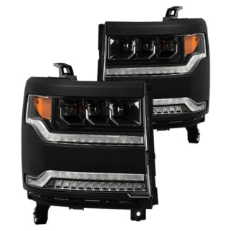 ( POE ) Chevy Silverado 1500 16-18 (Fit HID/LED Model) Full LED Headlight – Black