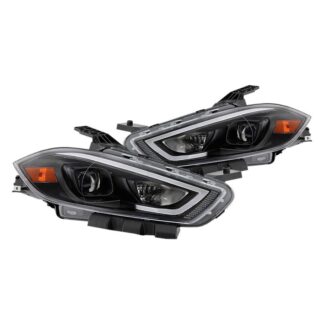( Akkon ) Dodge Dart 13-16 Halogen Only (Don‘t Fit HID models ) DRL Light Bar Projector Headlights – Low Beam-H9(Included) ; High Beam-H9(Included) ; Signal-7443NA(Not Included) – Black