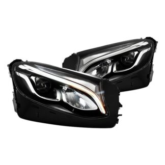 ( POE ) Mercedes Benz GLC 16-19 (Fit Halogen Model only) Full LED Projector Headlights - Chrome