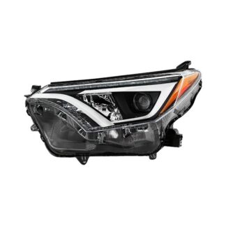 ( OE ) Toyota RAV4 16-18 Full LED Headlights (Not Fit Halogen Model) – Low Beam-LED ; High Beam-LED ; Signal-7444NA(Included) – OE Left