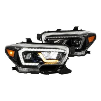 ( Akkon ) Toyota Tacoma 2016-2019 SR & SR5 Models only ( Do Not Fit TRD Models ) Full LED DRL Projector Headlights -( Low Beam - LED 40000cd ) ( High Beam - LED 50000cd ) - Black