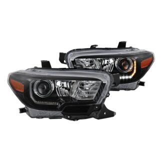 ( POE ) Toyota Tacoma 2016-2019 SR & SR5 Models only ( Don‘t Fit TRD Models ) Switch Black LED DRL Projector Headlights - Low Beam-H11(Not Included) ; High Beam-H9(Not Included) ; Signal-7440A(Not Included) - Black