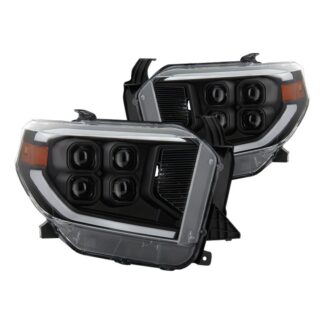 Toyota Tundra 2014-2017 / 2018 Tundra ( will only fit SR and SR5 Model ) Full LED Headlights - Low Beam-LED ; High Beam-LED ; Signal-4157NA(Included) - Black