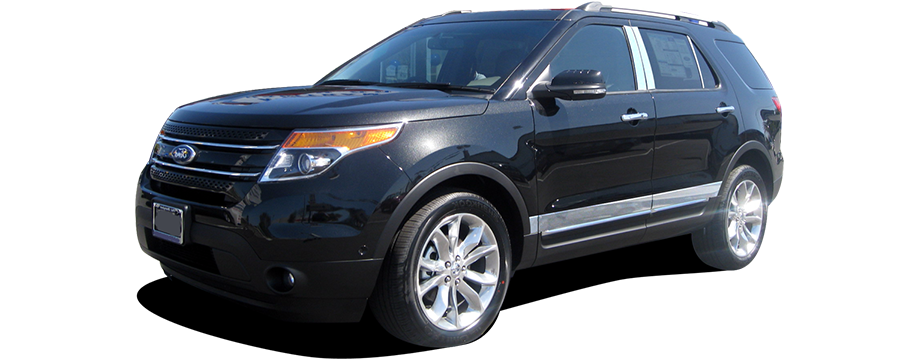 QAA fits 2011-2019 Ford Explorer 6 Piece Stainless Pillar Post Trim, Does NOT Include keyless Touch pad PP51333 