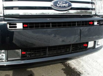 Stainless Steel Front Vent Accent 4Pc Fits 2009-2012 Ford Flex FV49340 QAA